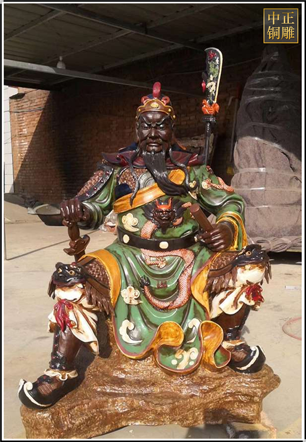 彩繪坐像銅關公鑄造.jpg 彩繪坐像銅關公鑄造.jpg